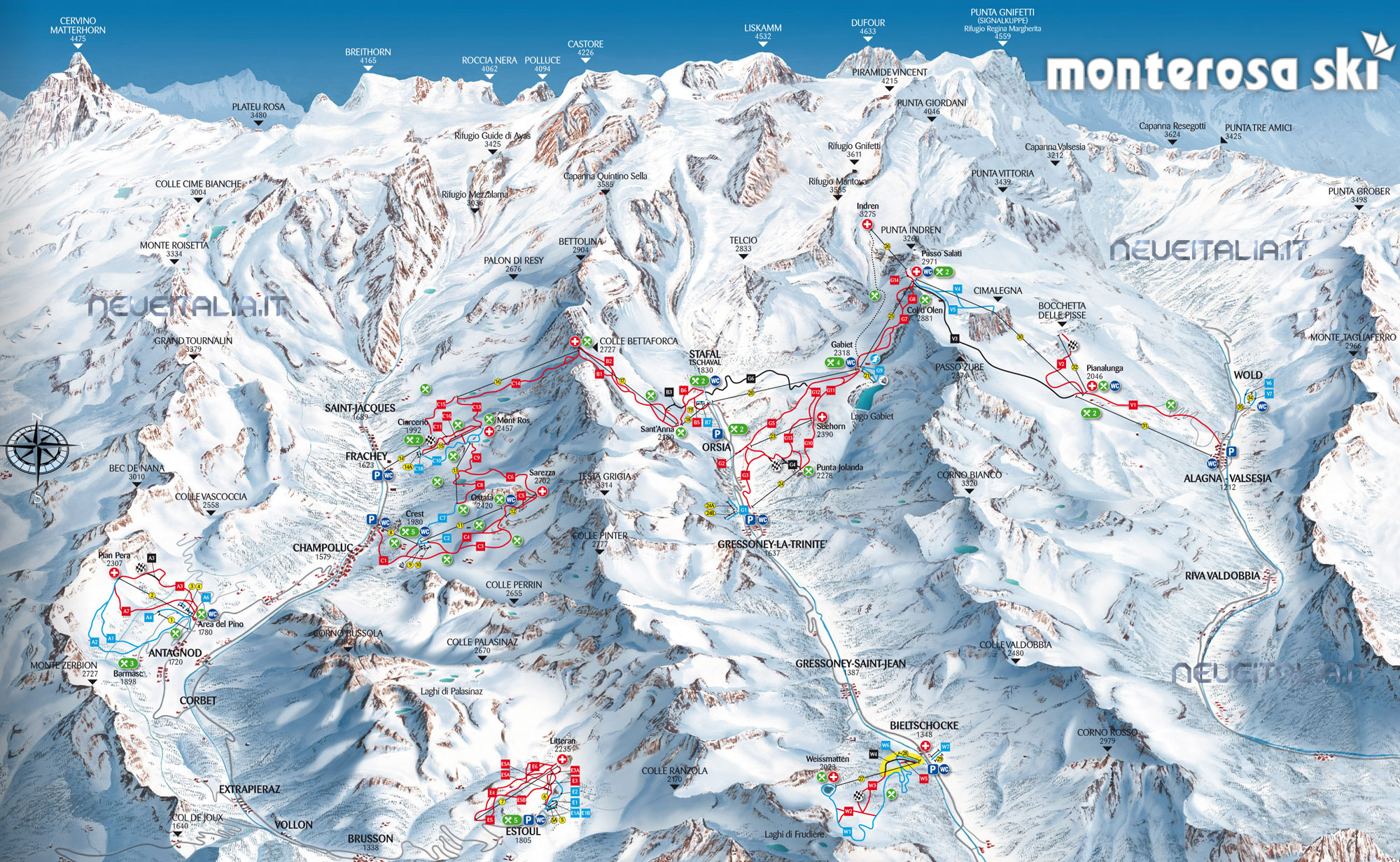 A 20 minuti dal comprensorio del Monterosa Ski